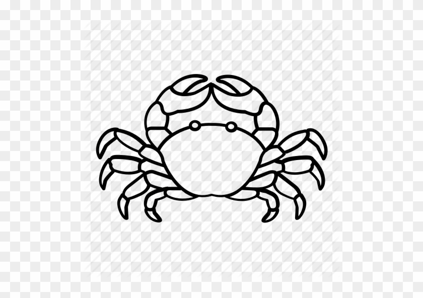 Drawn Crab Cancer Crab - Crab Outline Png #911538