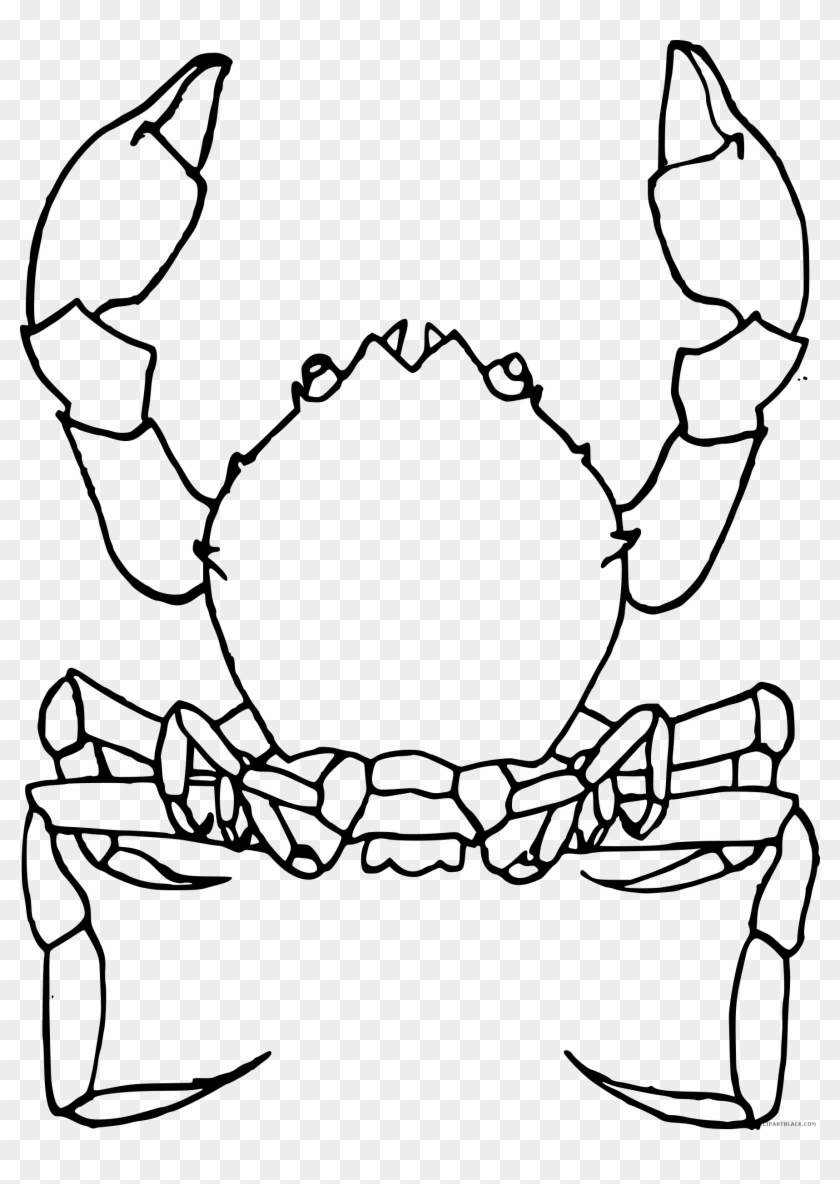 Black And White Crab Animal Free Black White Clipart - Line Art #911567