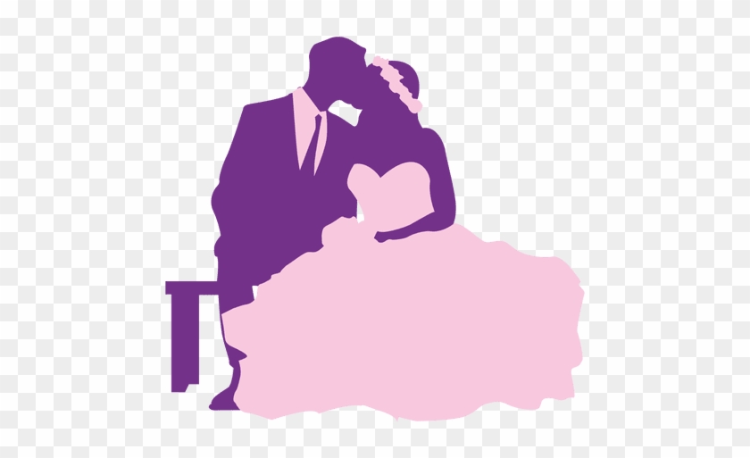 Kissing Clipart Purple - Wedding #911680