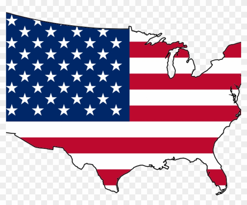 Picture Of The 13 Colonies Map - Usa Flag Map Png #911874