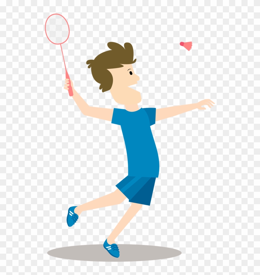 Sport Icon - Vector,hand-painted Cartoon,badminton - Sports #911967
