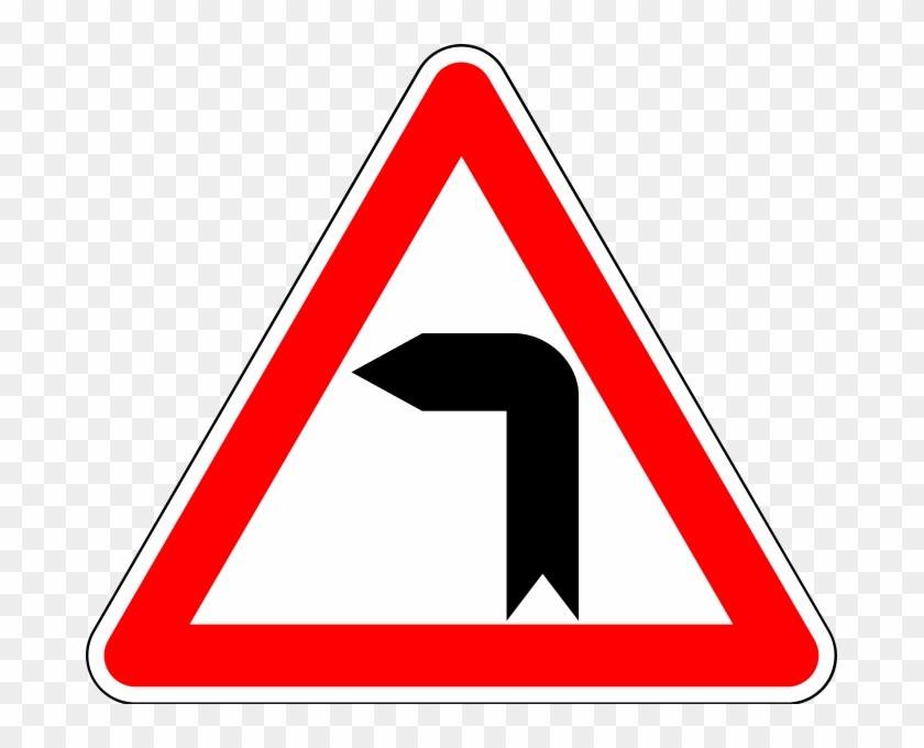 Dangerous Left Bend Sign #912086