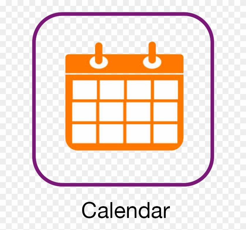 Image Of A Calendar Inside Purple Outlined Box - E-commerce #912134