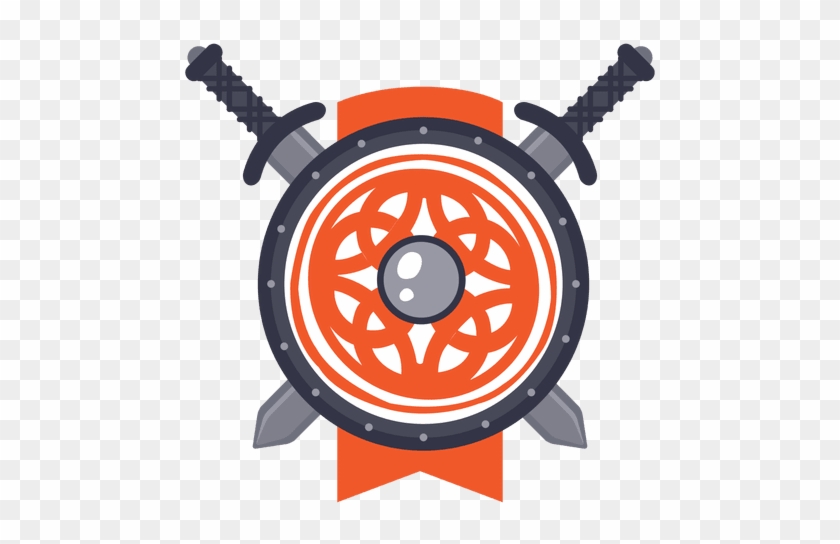 Sword War Badge Transparent Png - Escudos De Guerra Vikingas #912158