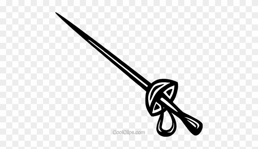 Fencing Sword Royalty Free Vector Clip Art Illustration - Fencing Sword Clip Art #912170