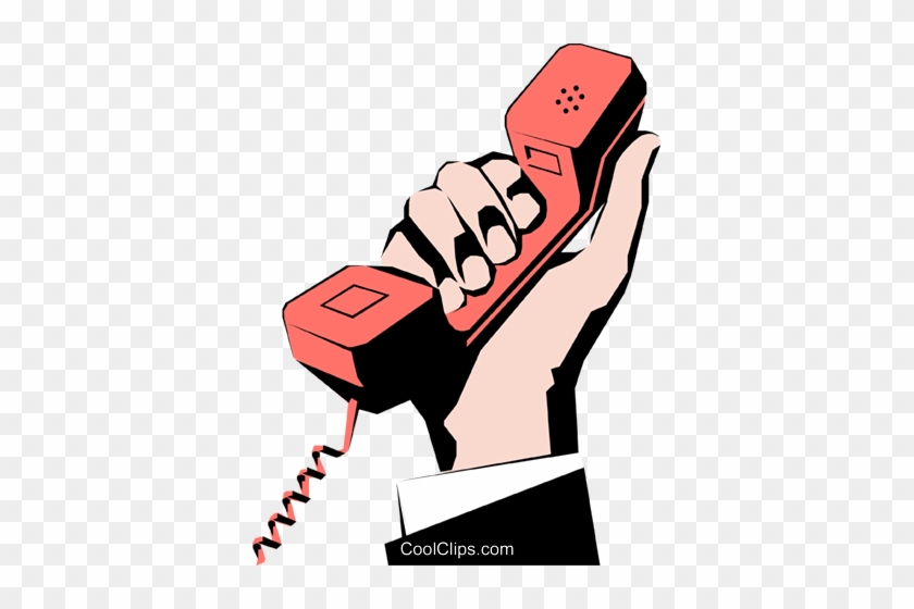Hands Holding Phone Royalty Free Vector Clip Art Illustration - Message Téléphonique #912304