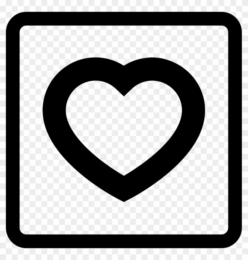 Love Symbol Of A Heart Outline In A Square Comments - Corazon En Cuadrado #912365