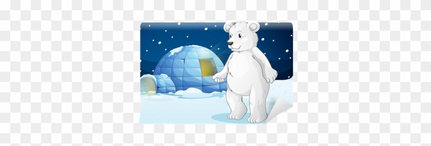Illustration Of An Icy Igloo Picture Ornament #912406