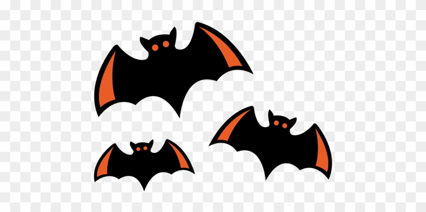 Flying Bats Cartoon - Halloween Wine Glass Markers - Fun Party Decoration #912593