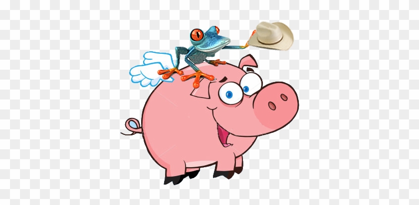 011 505 7709 0446 In Nicaragua - Flying Pig Ornament (round) #912791