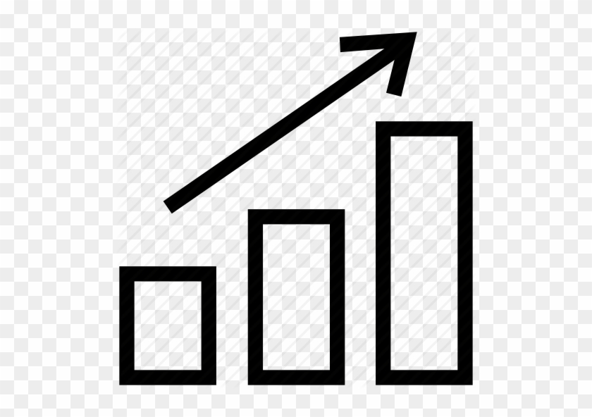 Chart Clipart Arrow - Growth Arrow White Icon #912792