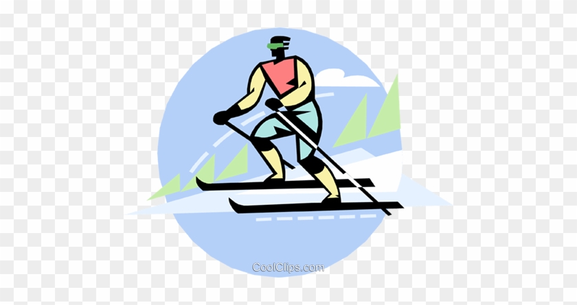 Man Skiing Royalty Free Vector Clip Art Illustration - Illustration #913024