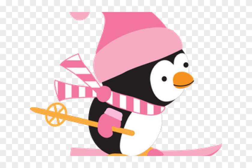 Ski Clipart Penguin - De Pingüinos Esquiando #913035
