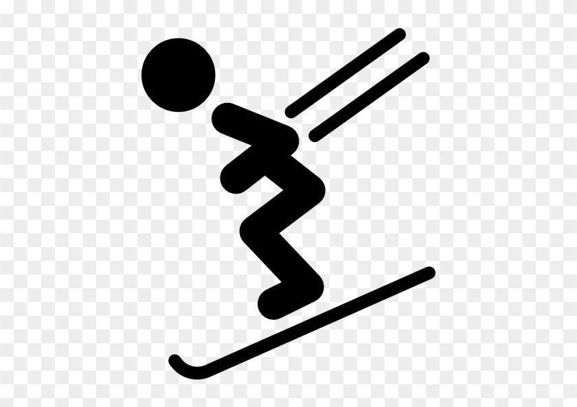 Skier Going Down A Hill Free Icon - Falling Skiing Icon #913071