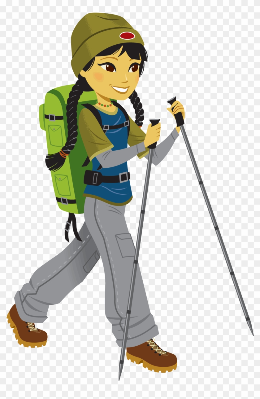 Climbing Mountaineering Clip Art - Hiking Cartoon Png #913077