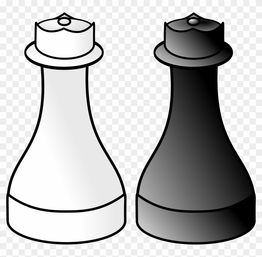 Chess Piece Queen King Clip Art - Queen Chess Black And White #913165