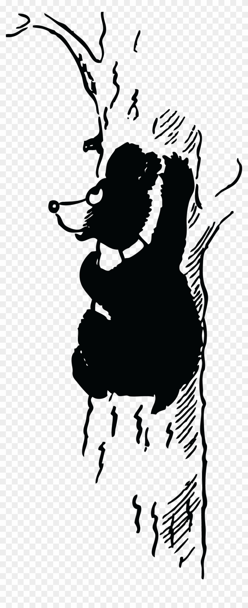 Cartoon Black Bear Cub Climbing A Tree - Cartoon Black Bear Cub Climbing Atree Mrt Women Longsleeve #913277