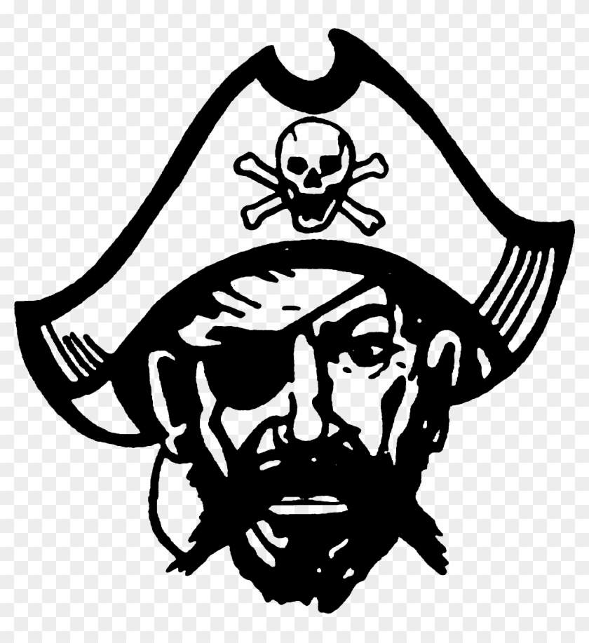 Pirate Skull Clip Art Medium Size - Greensburg Indiana High School Logo #913403