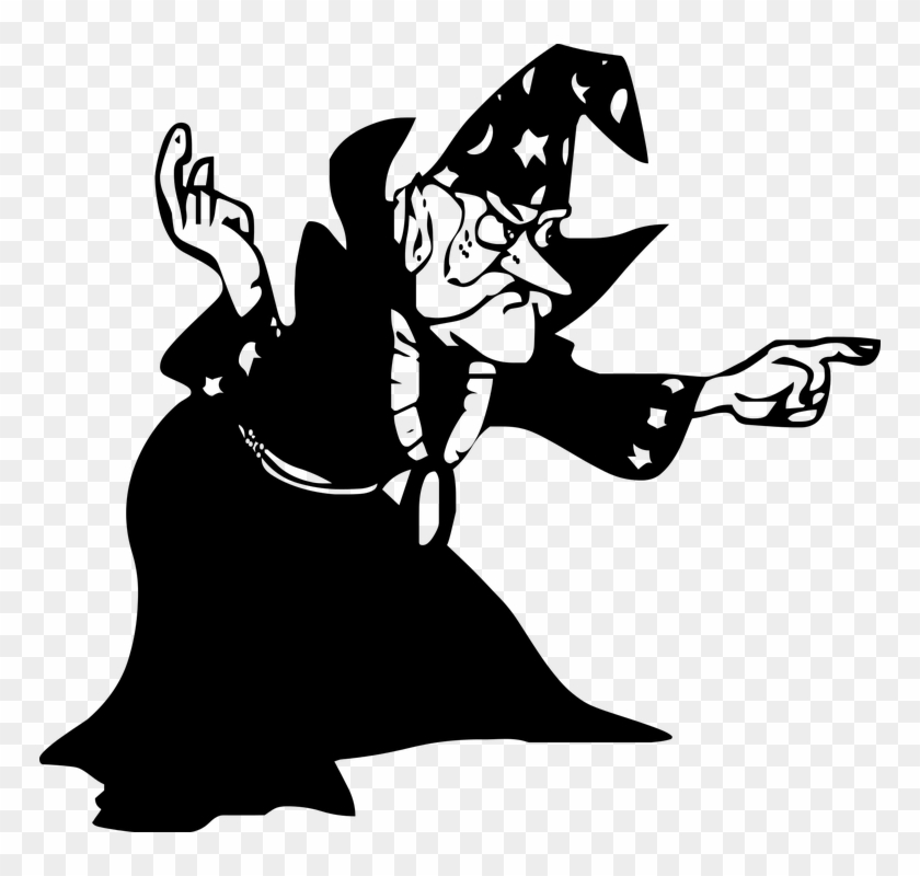 Halloween Hand Cliparts 12, Buy Clip Art - Silhouette Of A Wizard #913535