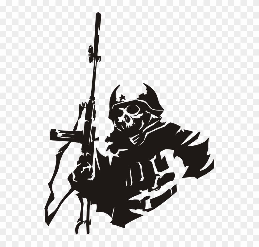 Ak 47 Stencil 19, Buy Clip Art - Army Skull #913570