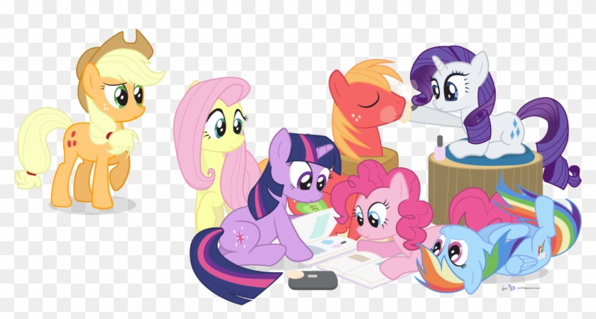 Rarity Twilight Sparkle Applejack Rainbow Dash Fluttershy - Rarity And Big Macintosh #914005