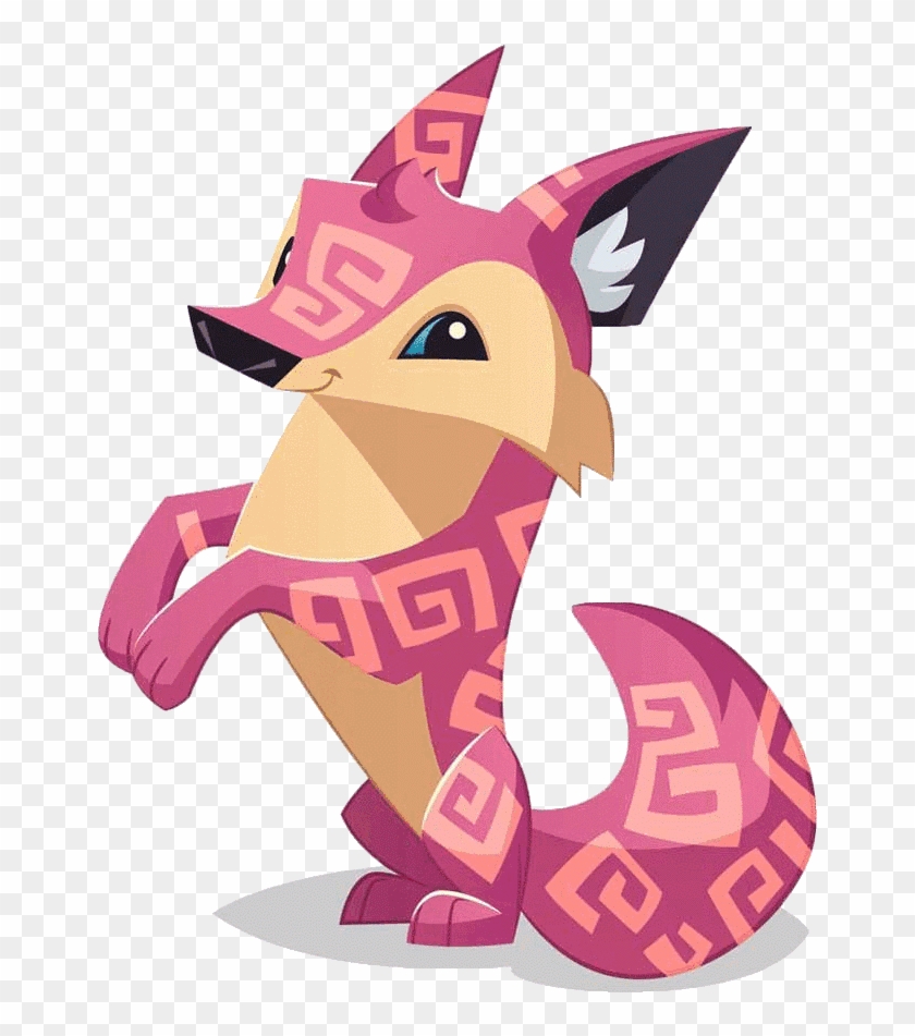 Coyote Art Pink Beg - Animal Jam Coyote #914066