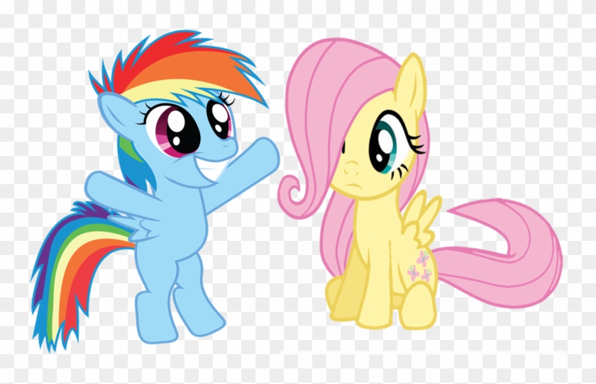 Rainbow Dash And Fluttershy Fillies By Rainbowsstar - Filly Rainbow Dash And Fluttershy #914095