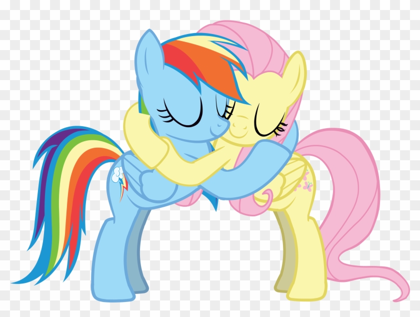 Discover Ideas About Rainbow Dash - Rainbow Dash X Fluttershy Hug #914104