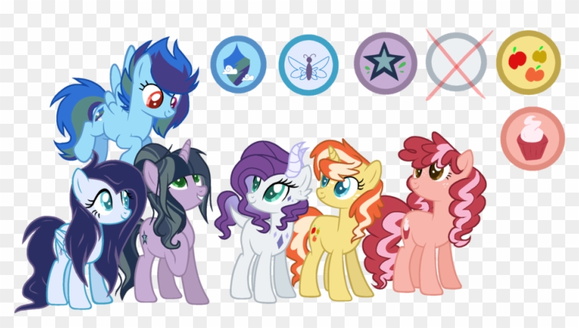 Mane Six For Thepoweredcosmicclaw By Thepegasisterpony - Cartoon #914111