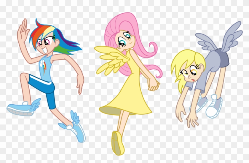 My Little Pony Rainbow Dash Pinkie Pie Fluttershy - Mlp Human Pegasus #914142