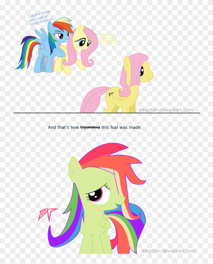 Rainbow Dash X Fluttershy Foal By Diegotan - Rainbow Dash #914198