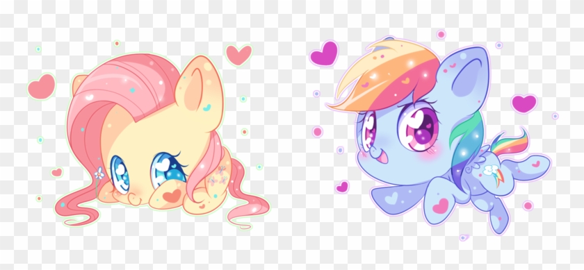 Fluttershy And Rainbow Dash By Ipun - Rainbow Dash #914224