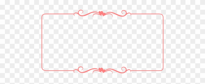 Vector Illustration Of Heart Decorated Pink Border - Hearts Border #914455