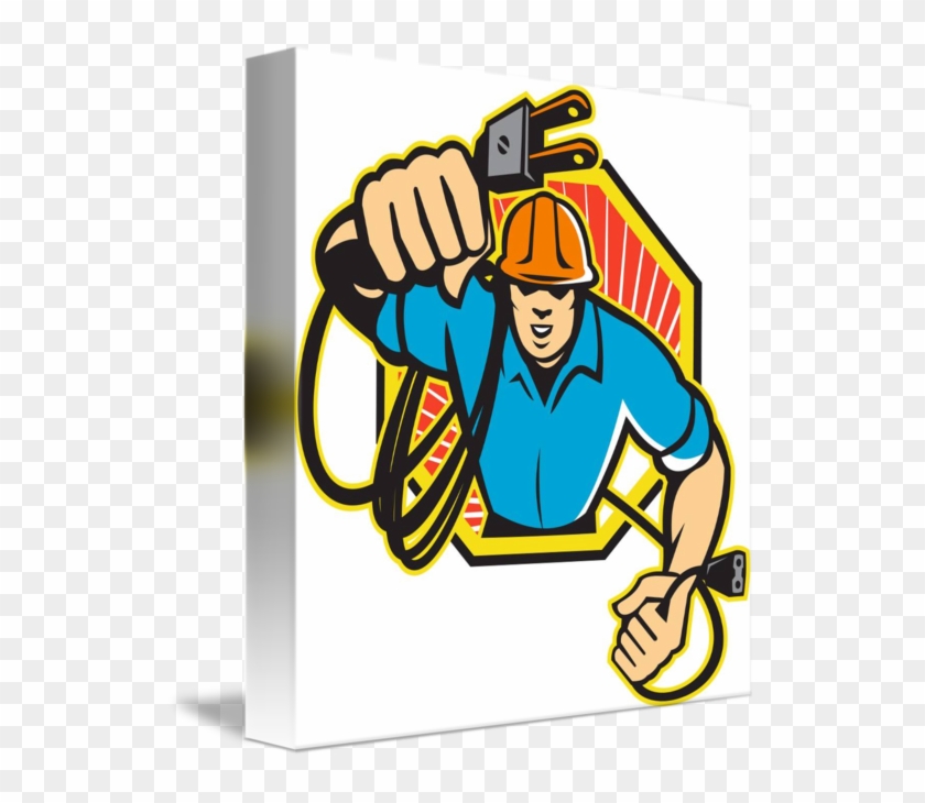 Electrician Construction Wo Square Sticker 3" X 3" #914840