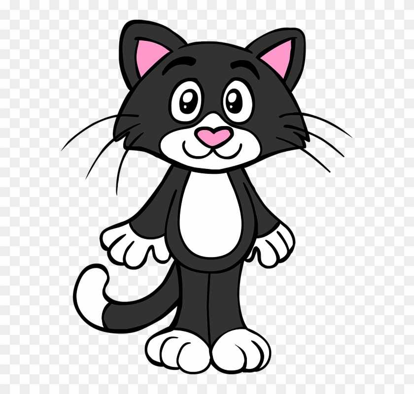 Clipart Cartoon Characters Black And White Cat