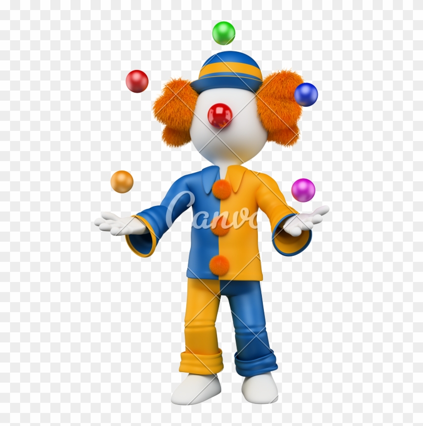 3d Clown Juggler - 3d Man Clown #915012