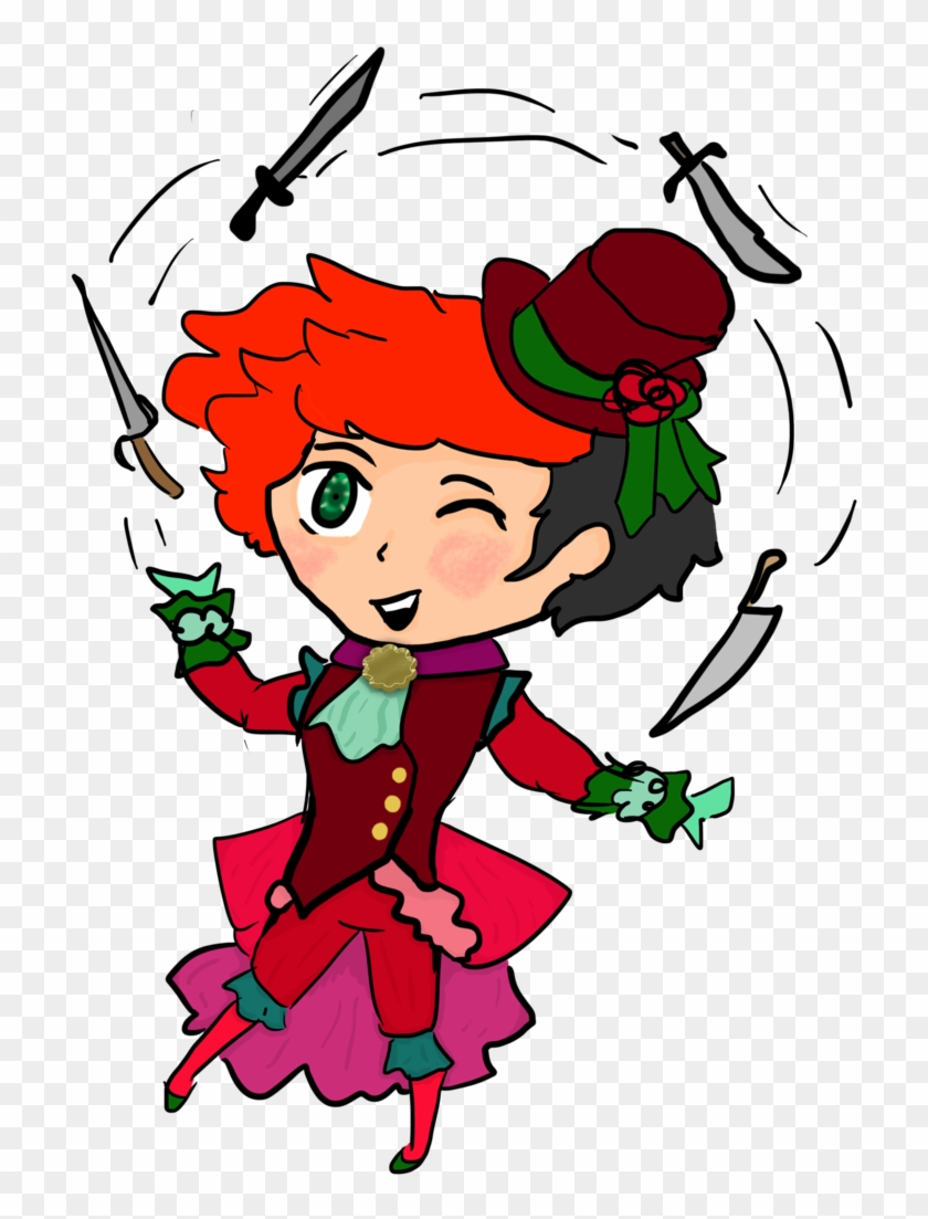 Red And Green Juggler Erme Chibi By Lord Viceroy Ramirez - Musical Theatre #915069