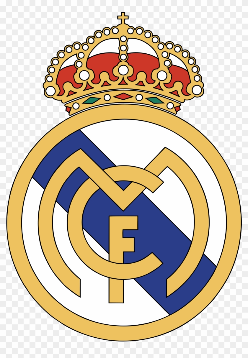 Real Madrid C F Logo Black And White - Real Madrid Logo Png #915071