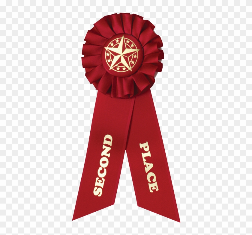 0005135 2nd Place Rosette Ribbon Red - Parts Of A Ribbon #915328