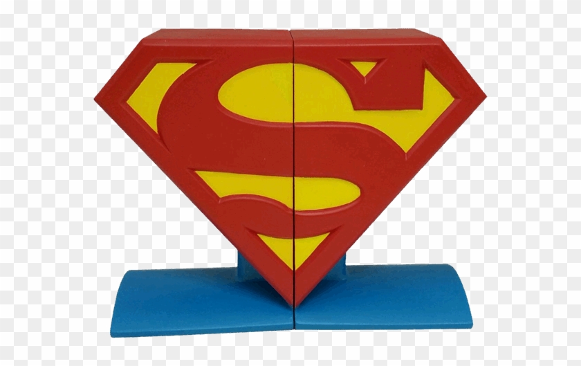 Dc Comics Superman Logo Bookends Statue Zing Pop Culture - Superman Logo Bookends Statues #915427