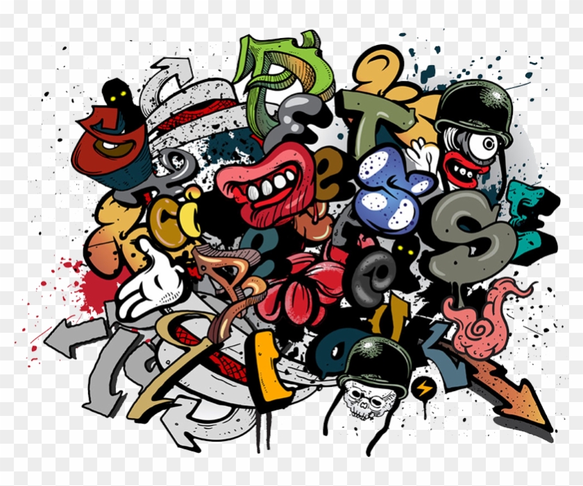 Mural Graffiti Paint Wall Wallpaper - Graffiti Vector #915436