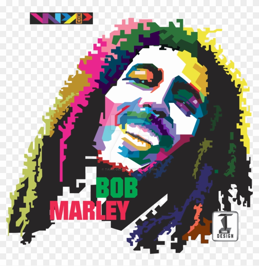 Bob Marley In Wpap Design For T Shirt By Tama Design - T Shirt Design Png #915458