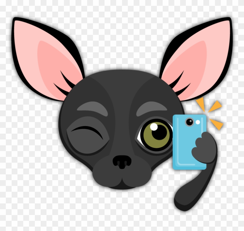Black Chihuahua Emoji Stickers For Imessage Are You - Chihuahua #915538