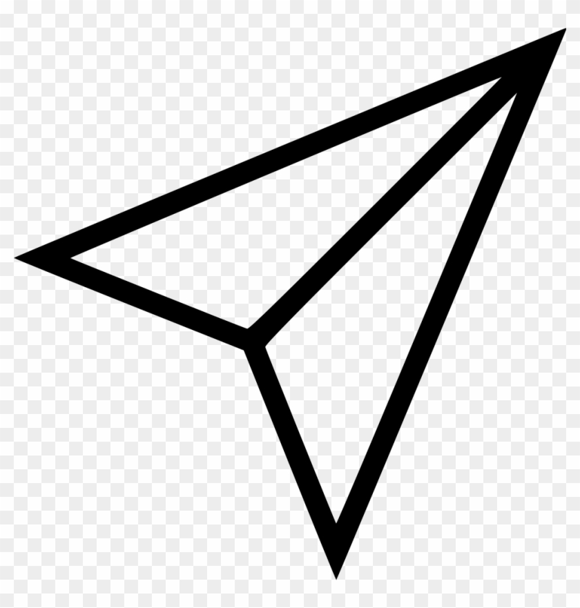 Black Shape Paper Plane Png Image - Paper Plane Icon Instagram #915684