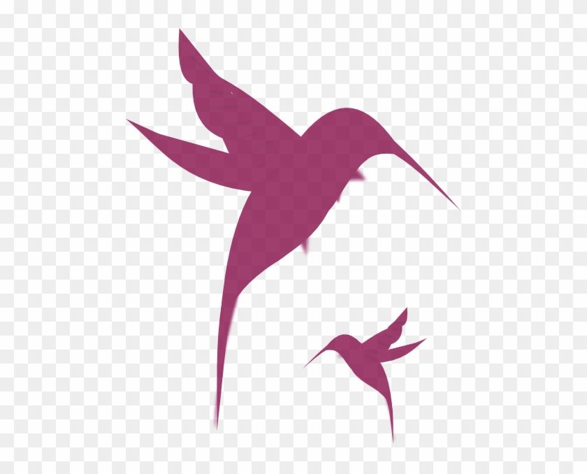 Magenta Hummingbird Silhouette Clip Art At Clker - Pink Hummingbird Clipart #915723