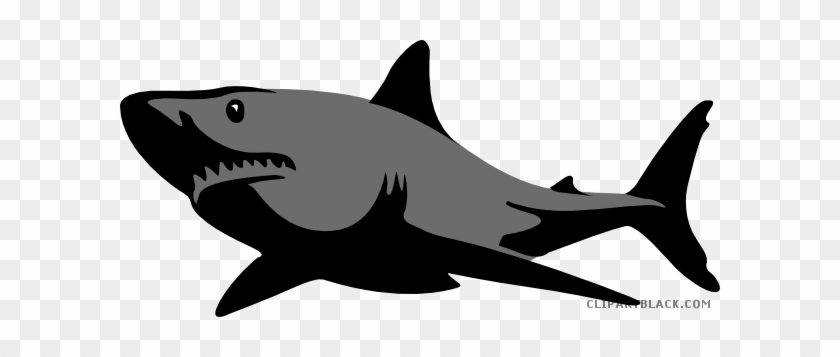 Impressive Shark Animal Free Black White Clipart Images - Great White Shark Silhouette #915850