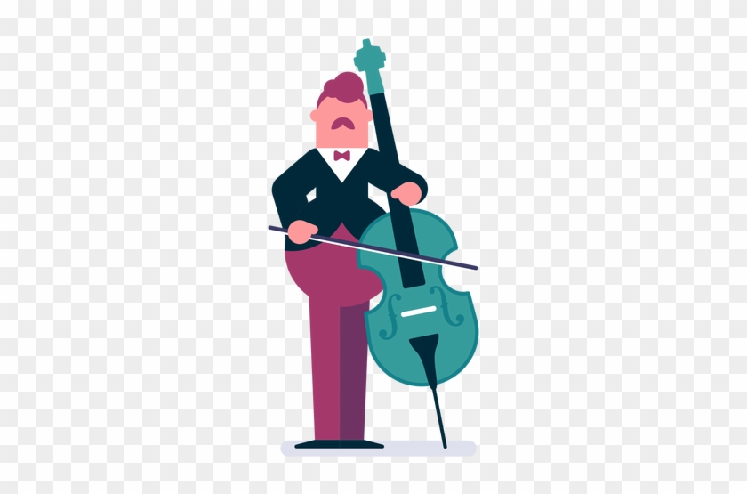 Orchestra Cellist Cartoon Transparent Png - Dibujo Png La Orquesta #915918