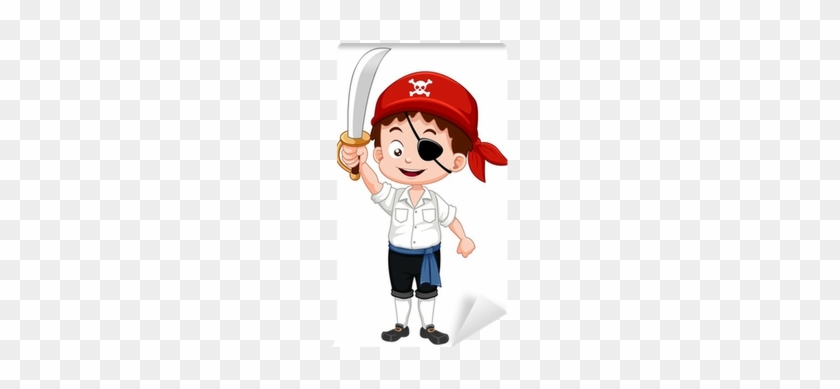 Illustration Of Pirate Boy Holding Sword Wall Mural - Boy Pirate #915926