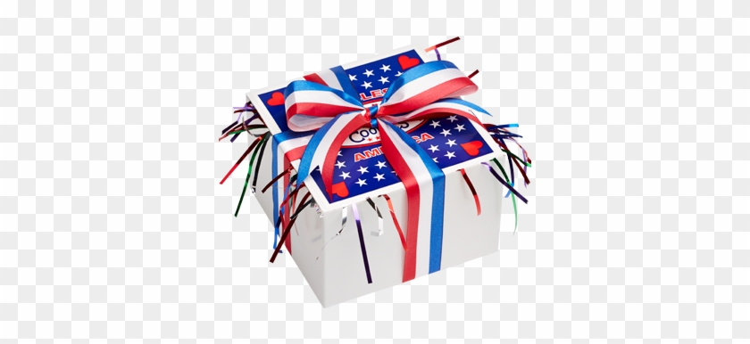 Patriotic Cookie Gift Box With Ribbon - Cookie #915970
