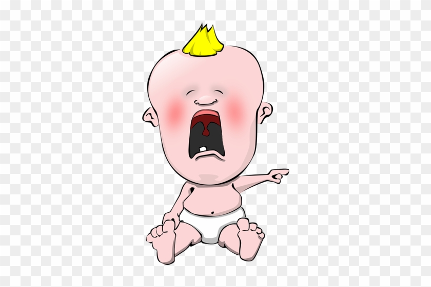 Crying Baby Vector Caricature - Cartoon Baby Crying Png #916335